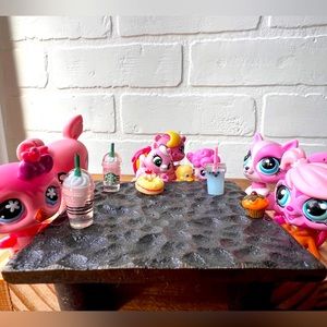 LPS Littlest Pet Shop BIG LOT Pink animals 7pc.